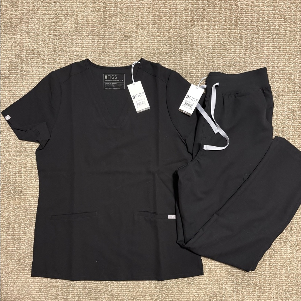 Figs black scrub set